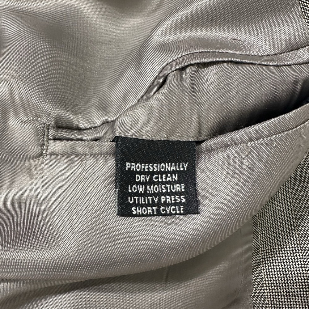 Jos. A. Bank Gray Check Wool Men's Blazer 48 Regular Single-Breasted Two-Button - Picture 7 of 15